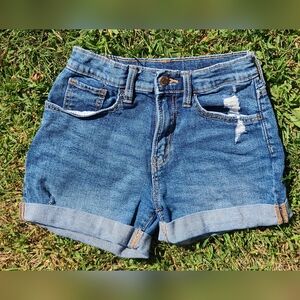 Girls Old Navy Blue Jean Distressed Shorts - size 14